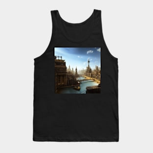 A nice view of a Steampunk City t-shirt Tank Top